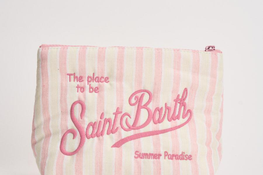 Pochette donna Aline in cotone a righe rosa ALINECOTTON 00239L MC2 SAINT BARTH 