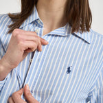 Camicia donna a righe celeste 211971514 503 RALPH LAUREN 