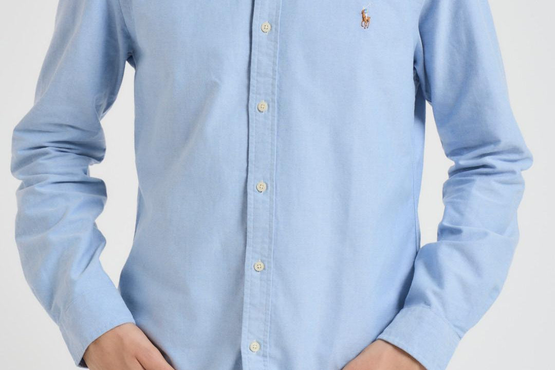 Camicia uomo Oxford celeste 710549084 007 RALPH LAUREN 