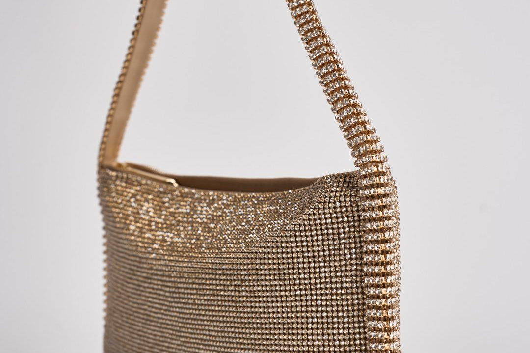 Borsa donna a spalla oro 0016060 RHINESTONE BENEDETTA BRUZZICHES 
