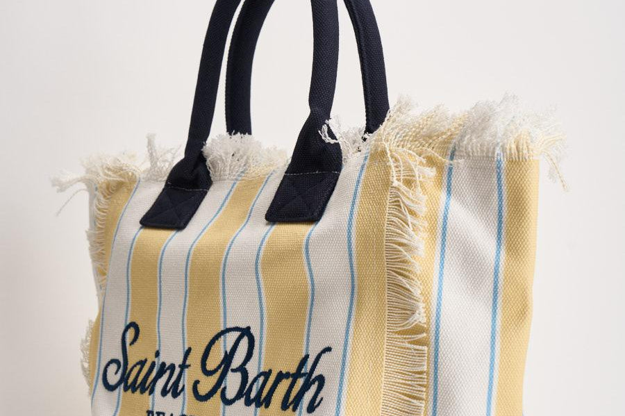Borsa donna Vanity a righe gialla e bianca VANITY 02600L MC2 SAINT BARTH 