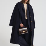 Cappotto donna Cocoon monopetto lungo nero GWP00566 P00050250486 GOLDEN GOOSE 