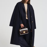 Cappotto donna Cocoon monopetto lungo nero GWP00566 P00050250486 GOLDEN GOOSE 