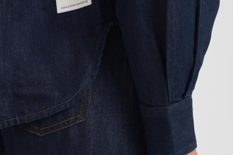 Camicia over in denim donna AZ01V86 BLU NINE IN THE MORNING 
