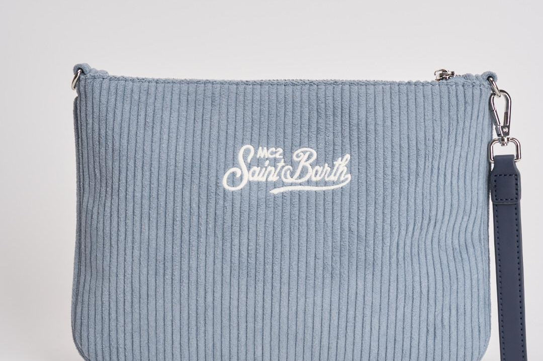 Pochette donna Parisienne Corduroy a coste celeste PARISIENNE COURD36 MC2 SAINT BARTH 