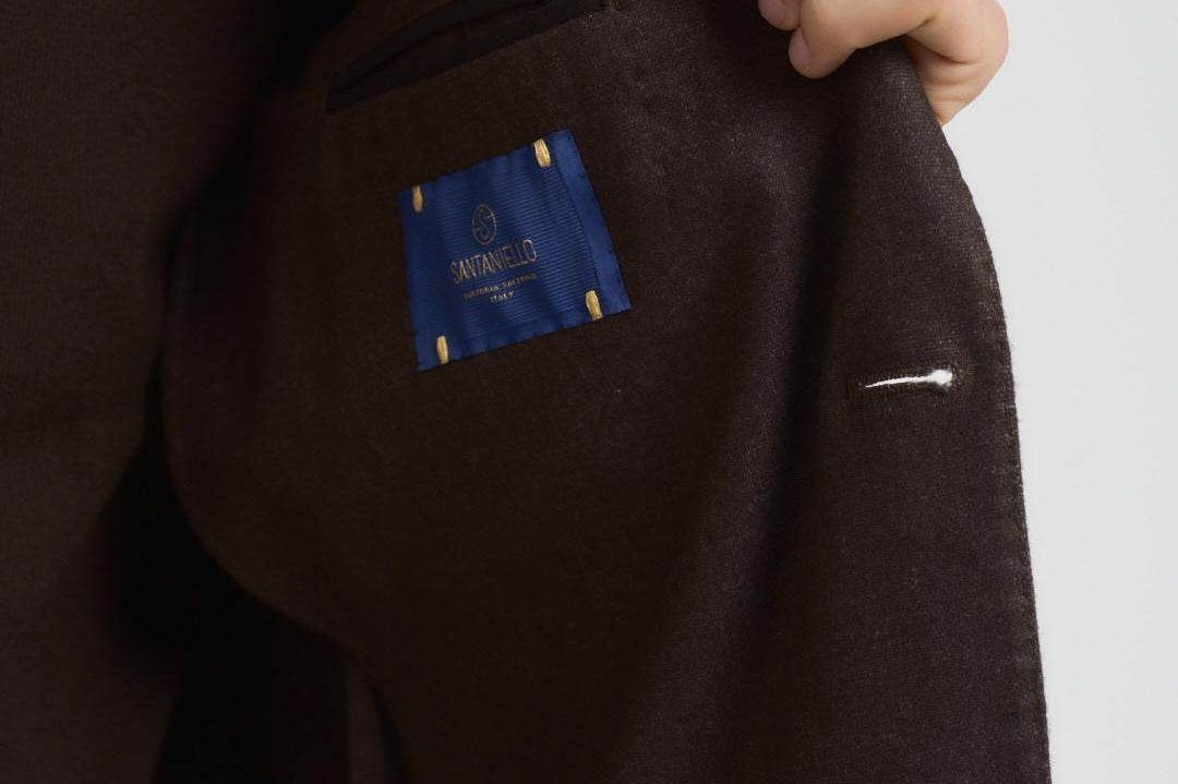 Giacca uomo monopetto marrone GL7297MF 293858F SANTANIELLO 