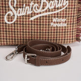 Borsa donna Vanity Mini Wool Pied de Poule marrone VANITYMNWL PDP45 MC2 SAINT BARTH 