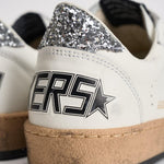 Sneakers donna Ball Star bianca e silver GWF00117 F00377311325 GOLDEN GOOSE 