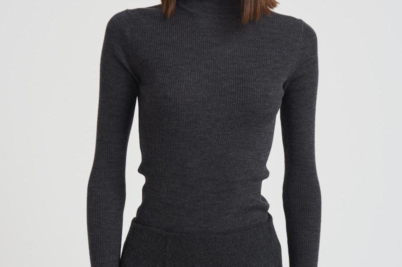 Dolcevita donna grigio a costine D512552X LEILA020ANTRACITE P.a.r.o.s.h. 