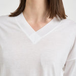 Maglia donna scollo a V bianca JV000015D 520561000 HERNO 