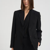 Blazer donna monopetto in cady nero LINZ 001 MAX MARA STUDIO 