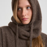 Balaclava cappuccio donna tortora D000543 LACOON024CASTAGNA P.a.r.o.s.h. 