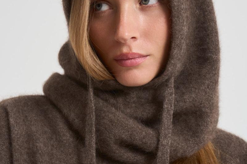 Balaclava cappuccio donna tortora D000543 LACOON024CASTAGNA P.a.r.o.s.h. 