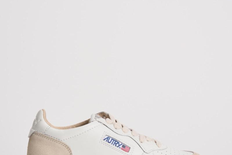 Sneakers donna medalist low in suede e bianca AULW LS33 AUTRY 