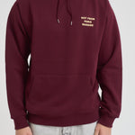 Felpa uomo con cappuccio bordeaux HO162 CO127WINE DROLE DE MONSIEUR 