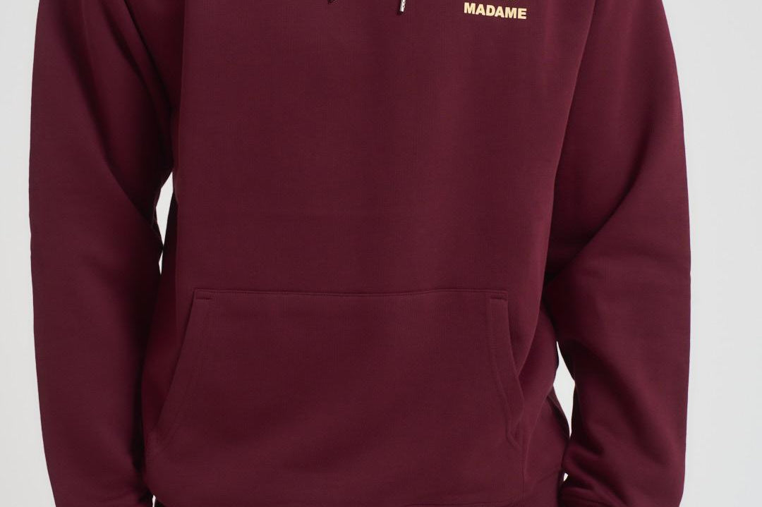 Felpa uomo con cappuccio bordeaux HO162 CO127WINE DROLE DE MONSIEUR 