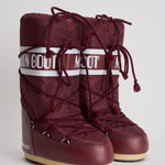 Stivale donna da neve alto in nylon bordeaux 1400440 D013BURGUNDY MOON BOOT 