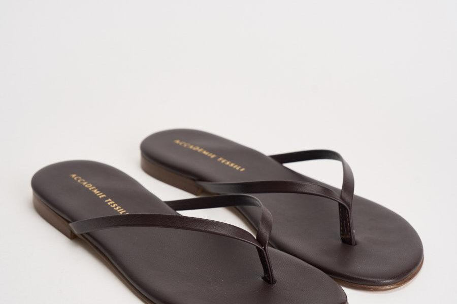 Sandalo donna infradito marrone 10165 NERO ACCADEMIE TESSILI 