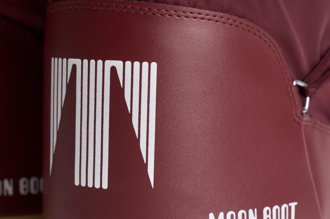 Stivale donna da neve alto in nylon bordeaux 1400440 D013BURGUNDY MOON BOOT 