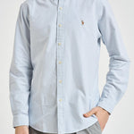 micia uomo Oxford a righe celeste 710549084 009 RALPH LAUREN 