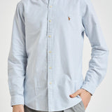 micia uomo Oxford a righe celeste 710549084 009 RALPH LAUREN 