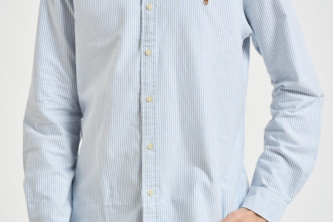 micia uomo Oxford a righe celeste 710549084 009 RALPH LAUREN 