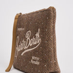 Pochette donna Aline in lana beige ALINE WOOLHER11 MC2 SAINT BARTH 