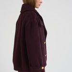 Cappotto in alpaca e lana donna SHEILA E30004BORDEAUX TAGLIATORE 
