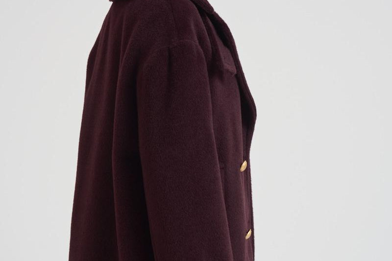 Cappotto in alpaca e lana donna SHEILA E30004BORDEAUX TAGLIATORE 