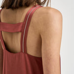 Abito donna midi rosso mattone A02056 06638124 PESERICO 