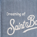 Borsa donna Vanity mini corduroy in velluto a coste celeste VANITYMINI CORD36 MC2 SAINT BARTH 