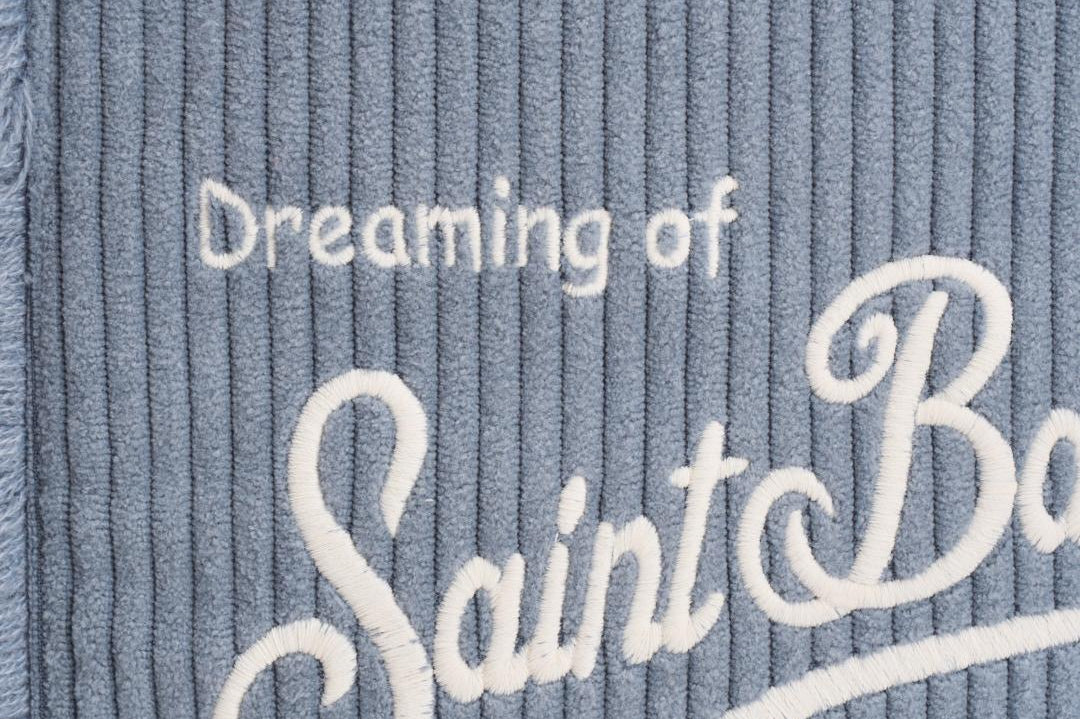 Borsa donna Vanity mini corduroy in velluto a coste celeste VANITYMINI CORD36 MC2 SAINT BARTH 