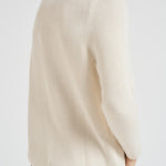 Maglione uomo girocollo a coste lunghe bianco MKN015A 00668A103 CP COMPANY 