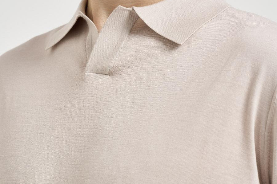 Polo uomo in maglia gesso 300423 60 KANGRA 