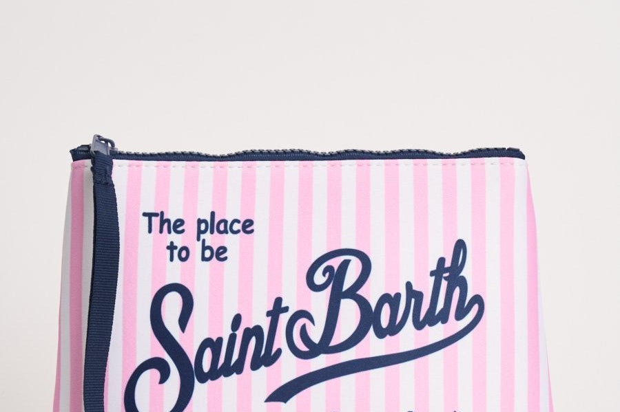 Pochette donna Aline a righe rosa ALINE 09412L MC2 SAINT BARTH 