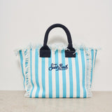 Borsa donna Colette a righe celeste COLETTE 03755H MC2 SAINT BARTH 