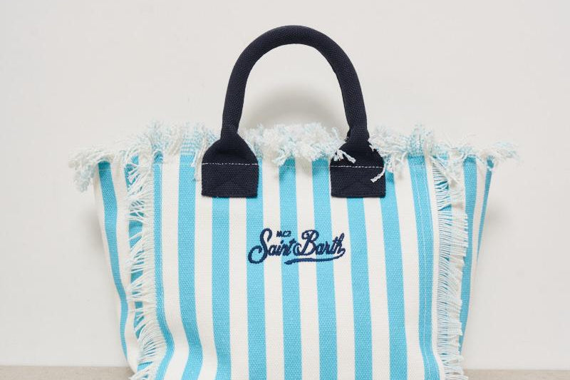 Borsa donna Colette a righe celeste COLETTE 03755H MC2 SAINT BARTH 