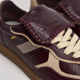 Sneakers donna stile vintage in pelle bordeaux e S100829 05 ALOHAS 