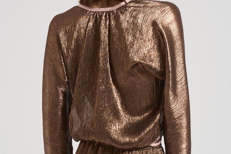 Camicia kimono effetto lamé donna 14105 1510POUDRE FORTE FORTE 