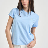 T-shirt donna girocollo celeste 211B14605 019 RALPH LAUREN 