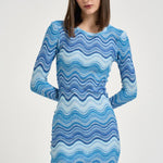 Abito midi donna multicolor blu IMANY 01128L MC2 SAINT BARTH 