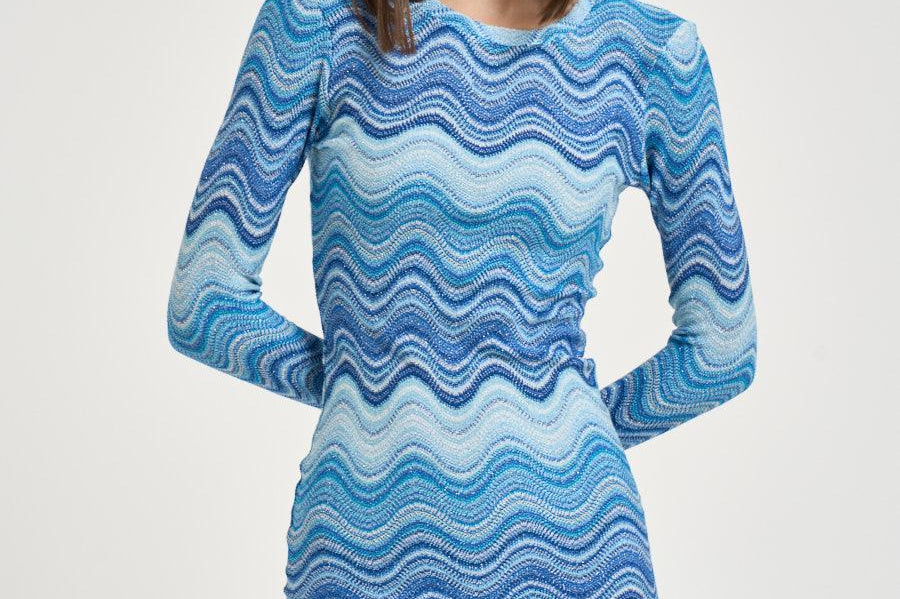 Abito midi donna multicolor blu IMANY 01128L MC2 SAINT BARTH 