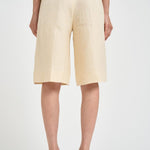 Bermuda donna in lino panna 171954 D7058304 INCOTEX 