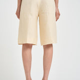 Bermuda donna in lino panna 171954 D7058304 INCOTEX 