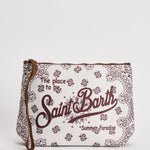 Pochette donna Aline bandana bianca e bordeaux ALINE 03131L MC2 SAINT BARTH 