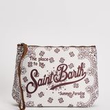 Pochette donna Aline bandana bianca e bordeaux ALINE 03131L MC2 SAINT BARTH 