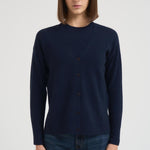 Cardigan donna blu notte. GIUSEPPA NAVY ABSOLUT CASHMERE. 