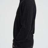 Polo uomo in lana merino nera GMP01353 P00104190100 GOLDEN GOOSE 