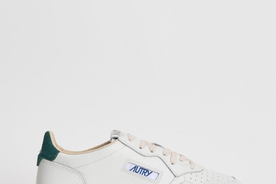 Sneakers uomo Medalist Low bianca e verde AULM BJ02 AUTRY 
