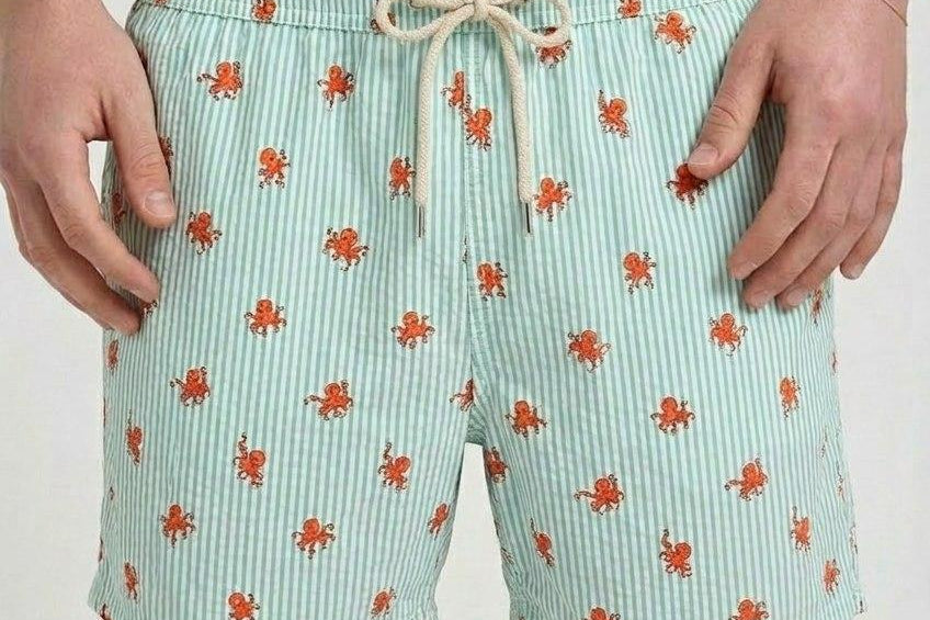 Costume uomo Polipo a righe azzurro OCTOCLINGSTRIPES 53 MC2 SAINT BARTH 